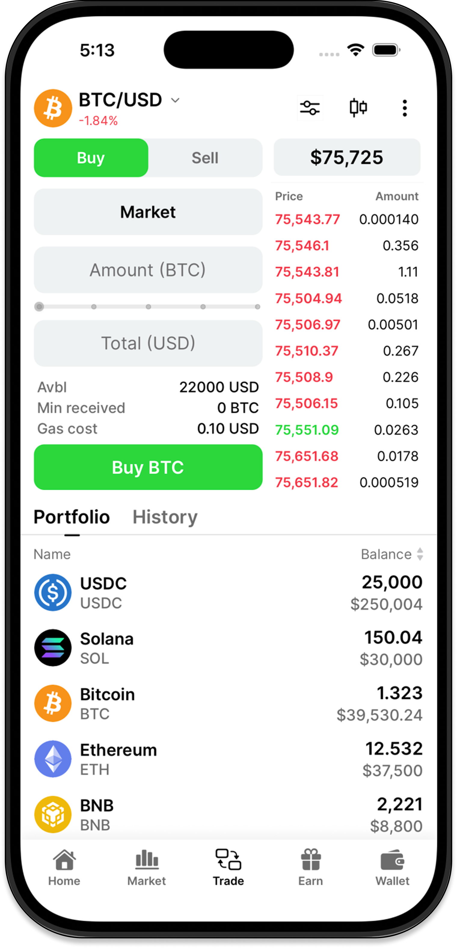 Trade Screen
